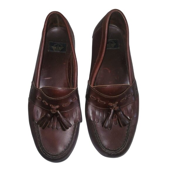 DOCKER'S Men's Leather Tassled Business Casual Slide Loafer 9 Career Formal Desi - Picture 1 of 8